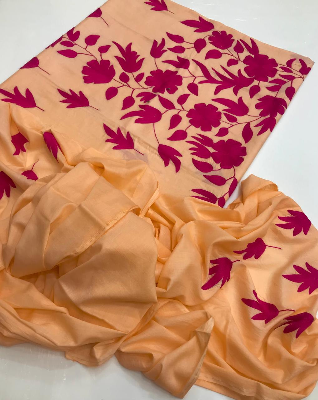 Cream & Plum Embroidered Lawn Suit – 2 Piece | Abrak