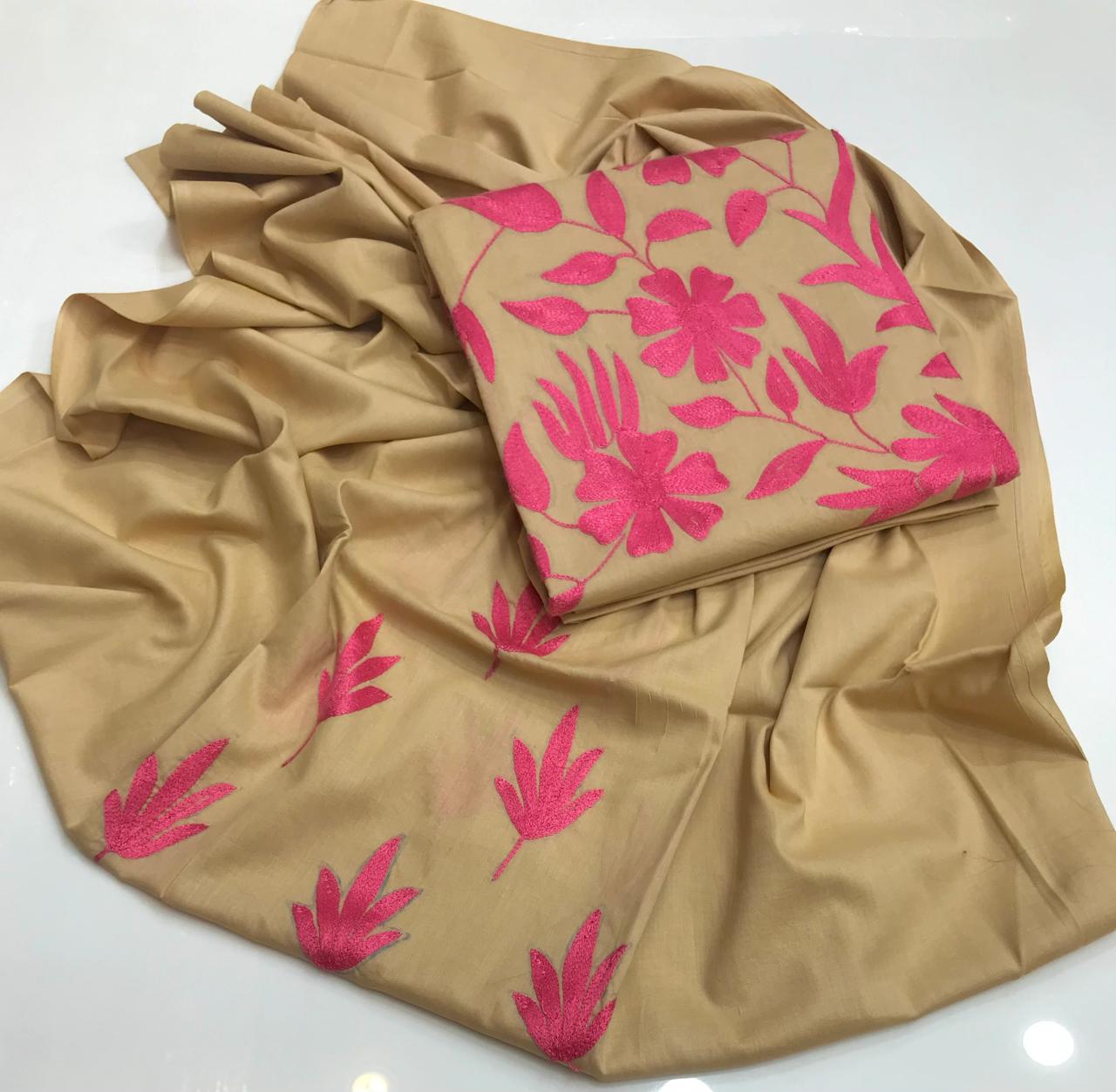 Cream & Plum Embroidered Lawn Suit – 2 Piece | Abrak