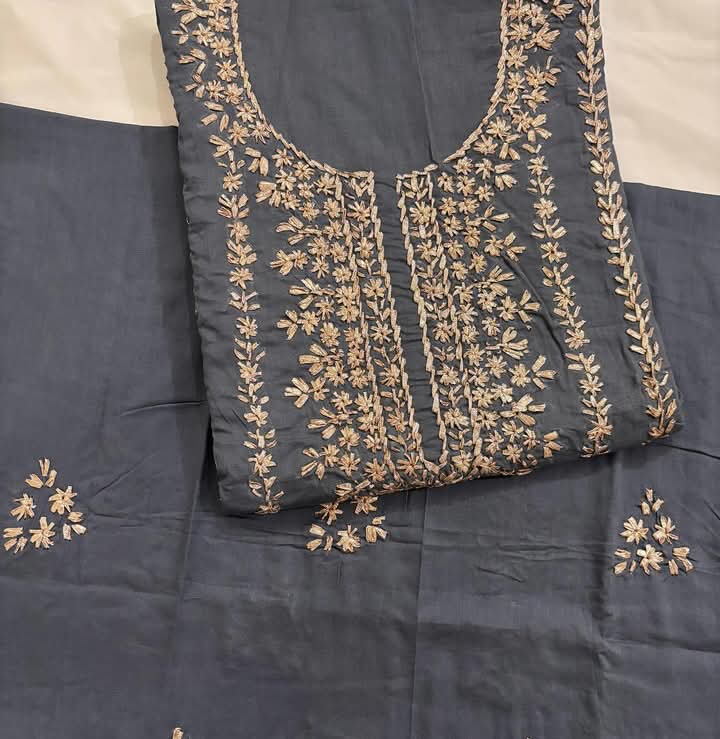 Elegant Dark Green hand-made Gota work 2pc lawn suit